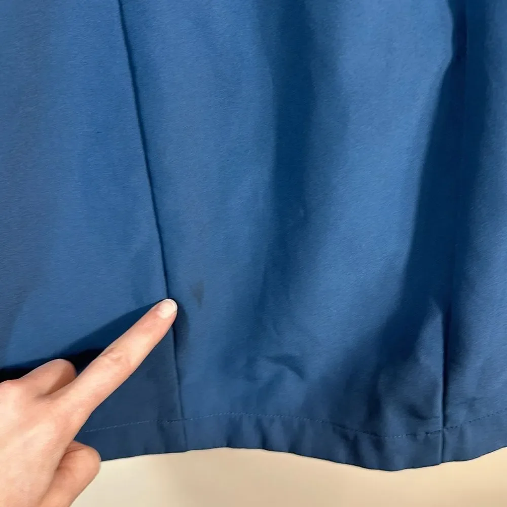 Champion Blue Full Zip Performance Water Resistant Long Coat Hood Women Medium